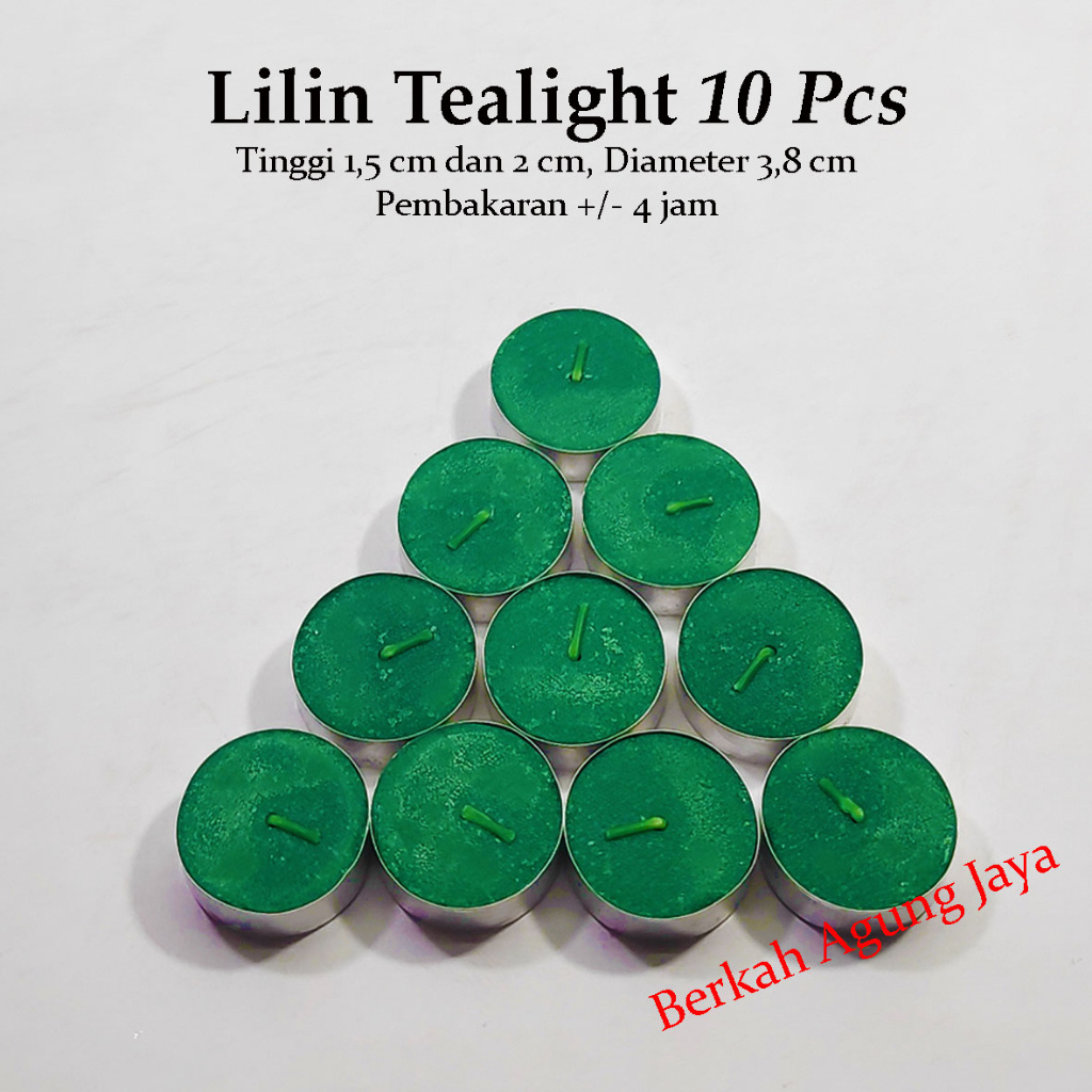 Lilin Tealight / Lilin Aromaterapi / Lilin Kaleng Isi 10 Pcs