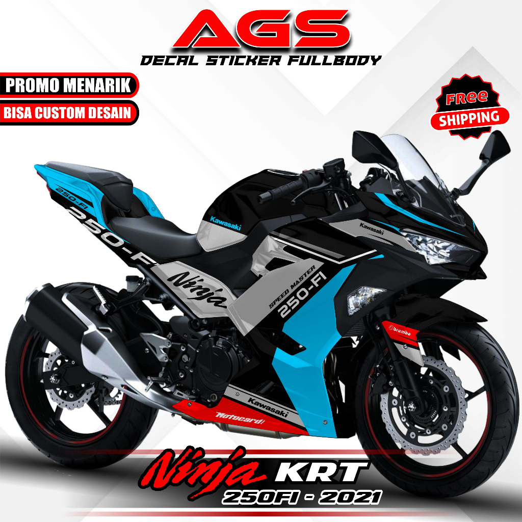 Decal sticker New Ninja 250 Krt Fi Fullbody Decal Kawasaki Ninja 250 New Krt Fi Fullbody Stiker Moto