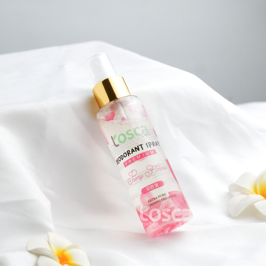 [BPOM] Natural Deodorant Spray 100ml Tosca Deo Premium With Peony Flower Mencegah Bau dan Mencerahkan Ketiak