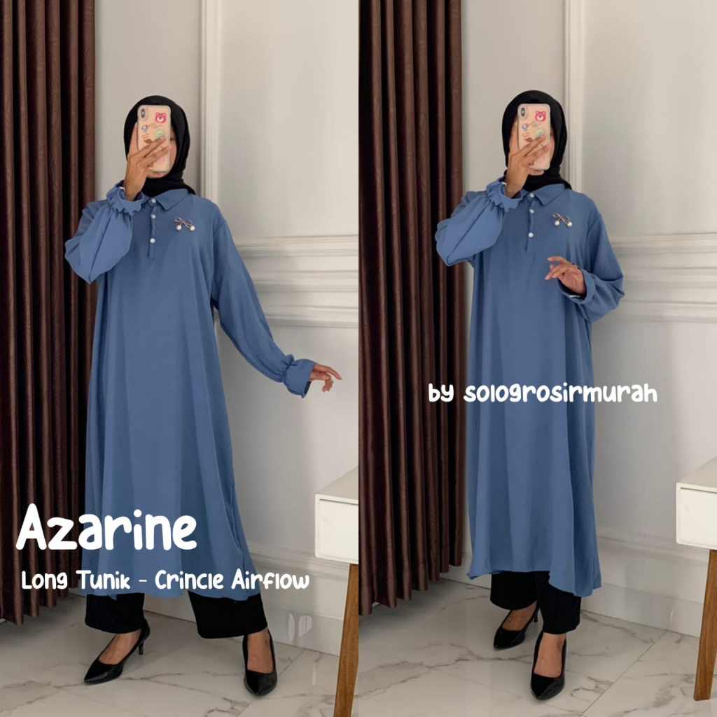 Azarine Long Tunik Crincle Airflow LD 110cm