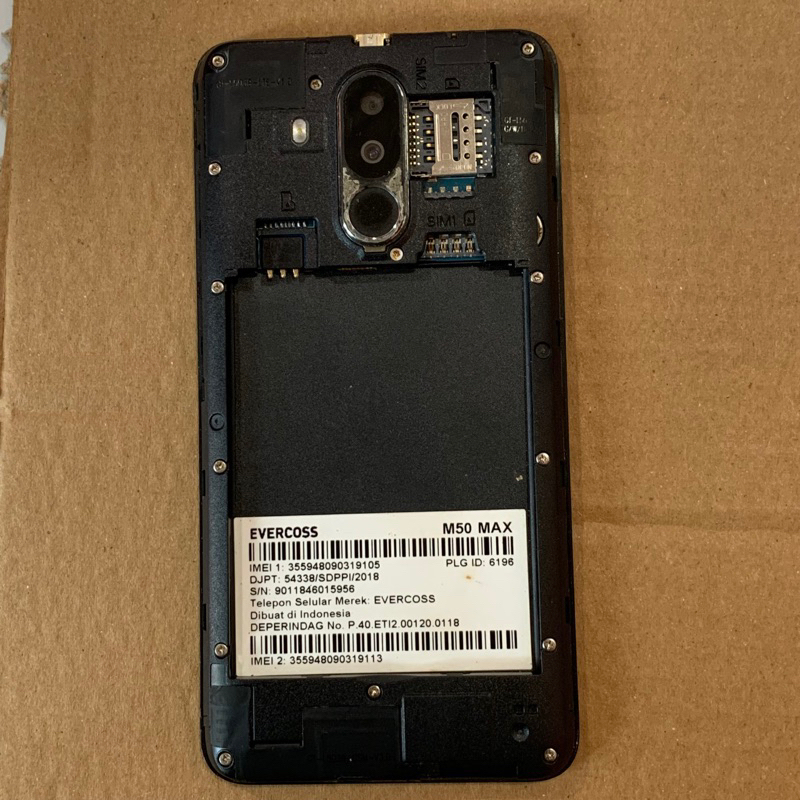 mesin evercoss M50 MAX normal garansi