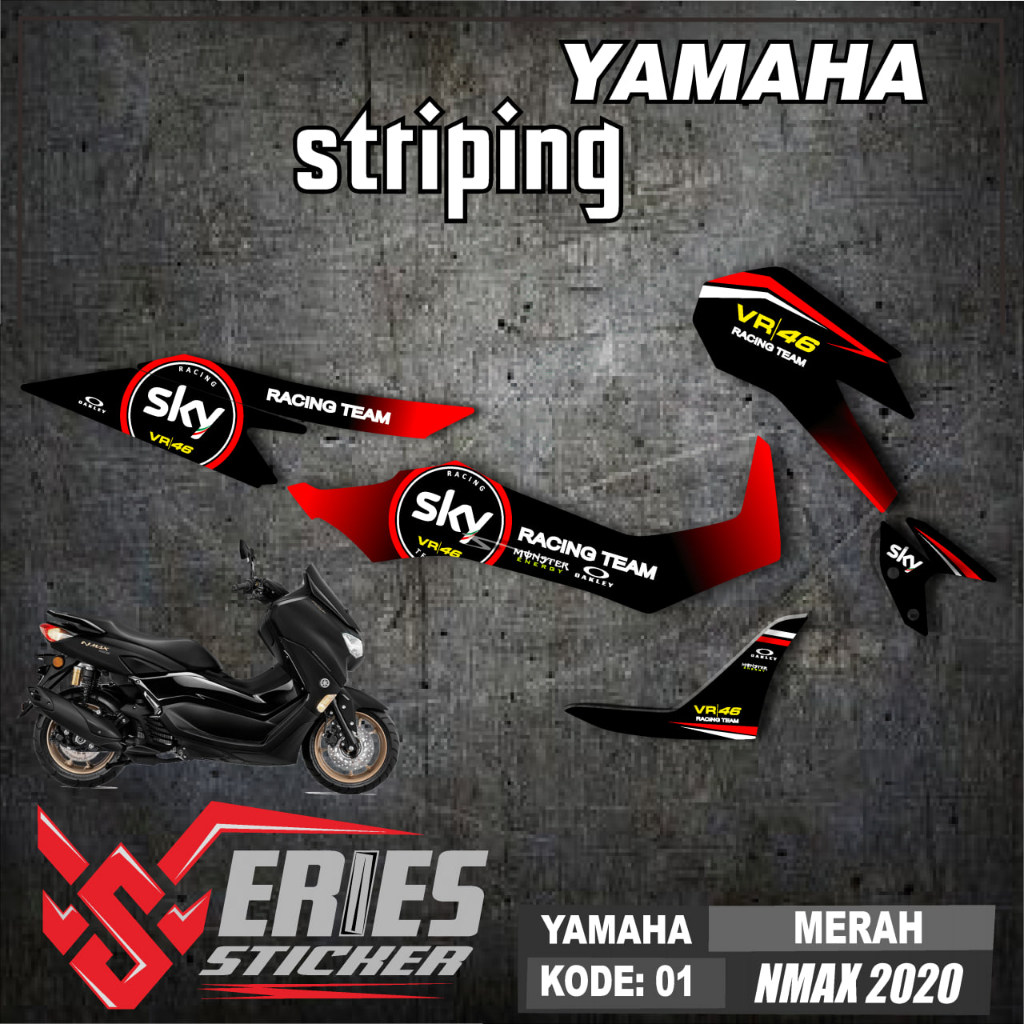 (cod) STRIPING NMAX NEW / STRIPING ALL NEW NMAX /MOTOR VARIASI NMAX 2020-2021 HOLOGRAM