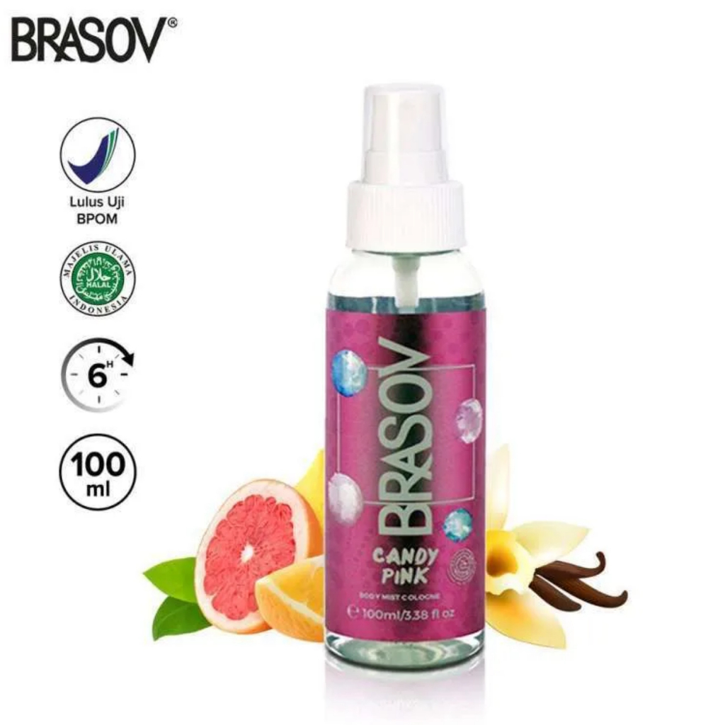 BRASOV Body Mist Spray Cologne Refreshing Fragrance 100ml | Parfume Minyak Wangi