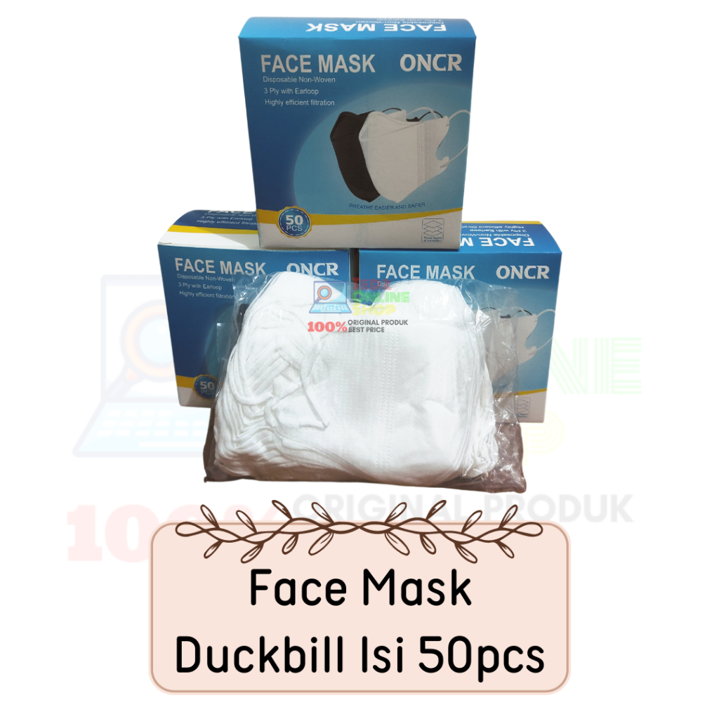 Masker Duckbill 3ply Isi 50pcs Dewasa