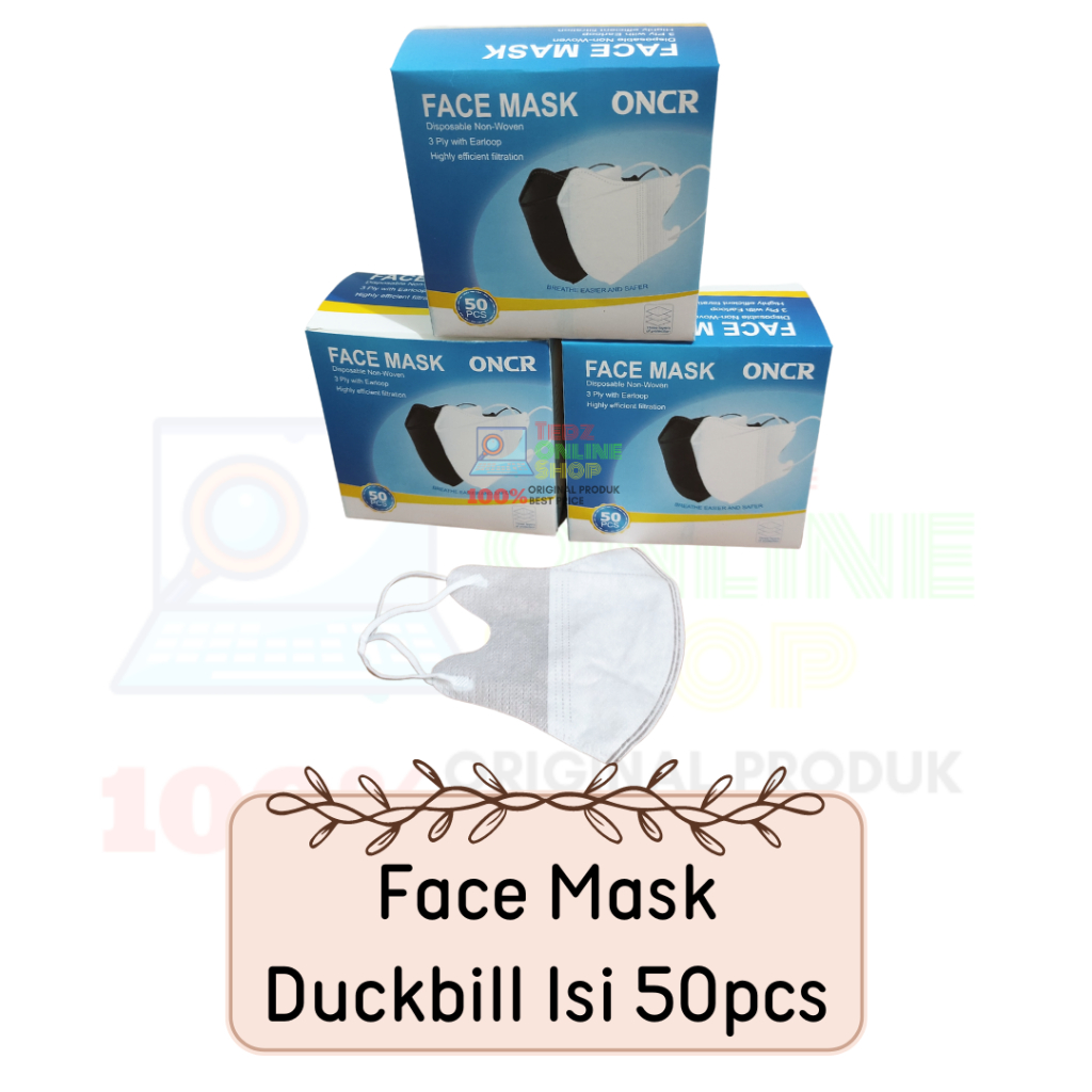 Masker Duckbill 3ply Isi 50pcs Dewasa