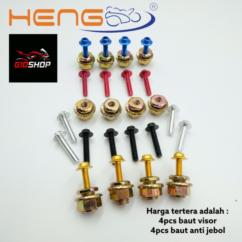 Paket Baut Visor Windshield Kuni L Dan Baut Anti Jebol Motor Nmax Lexi Full Cnc Harga 4 Pcs
