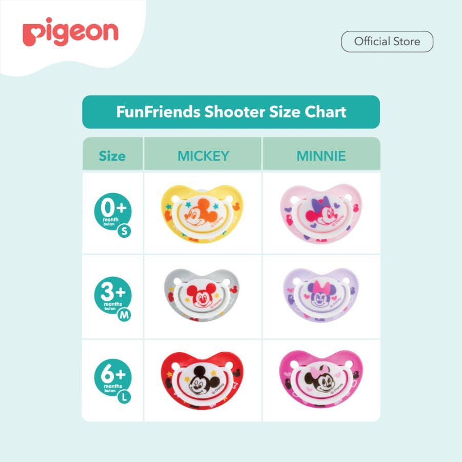 Pigeon Disney Pacifier Empeng Bayi Mickey Minnie Mouse