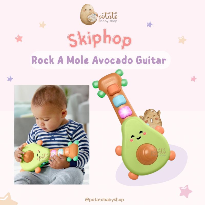 Skip Hop Farmstand Rock A Mole Avocado Guitar - Mainan Gitar Skiphop