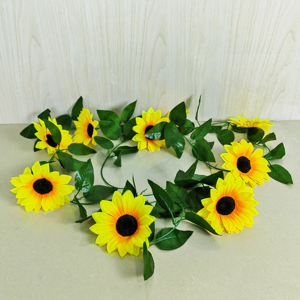 Bunga Matahari Hias Rambat Menjalar Dekorasi Rumah Pernikahan Artificial Flowers Juntai PBP49