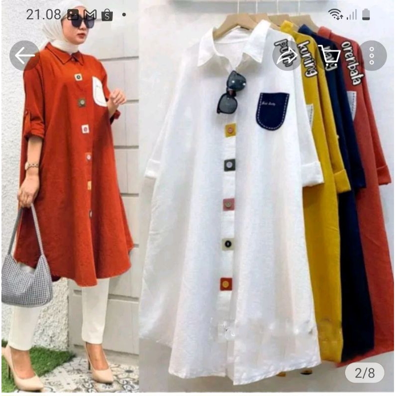 HOLYN LONGDRES TUNIK JUMBO  OVERSIZE CRINKLE AIRFLOW/ATASAN WANITA MASA KINI