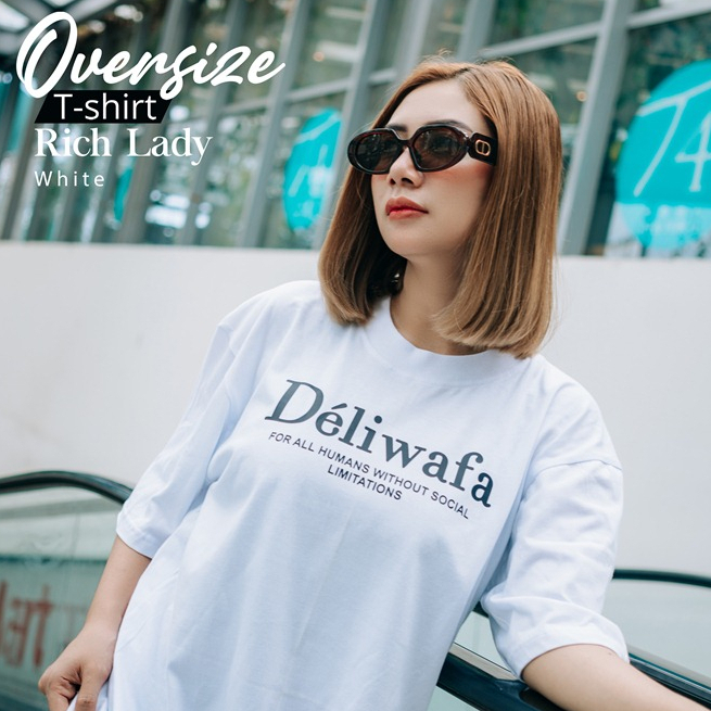 Deliwafa - [Deliwafa] Oversize Unisex T-Shirt Rich Lady