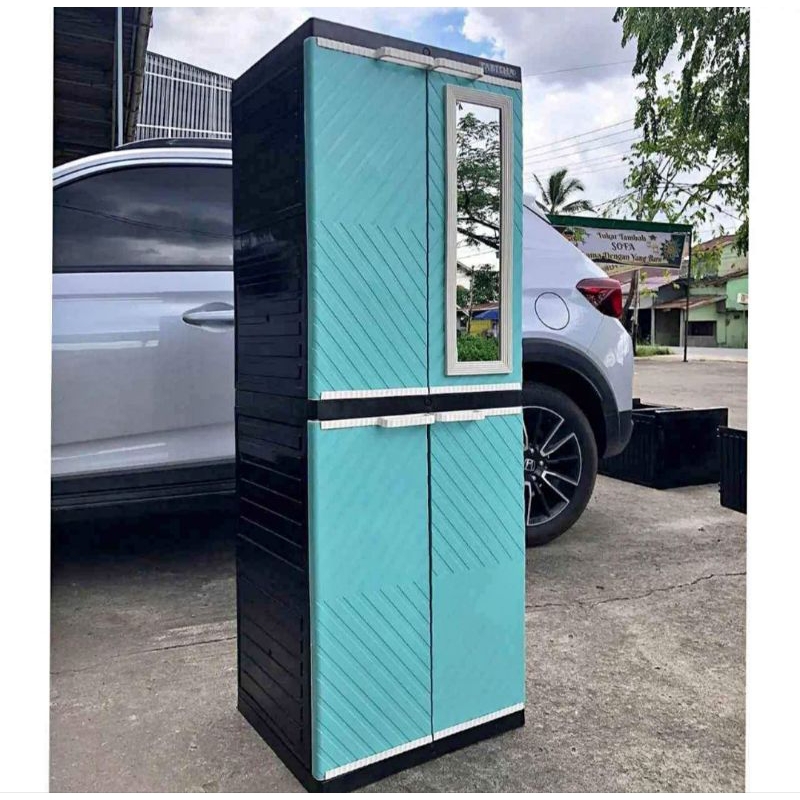 LEMARI PELASTIK KACA LS2P KOKOH ANTI RAYAP