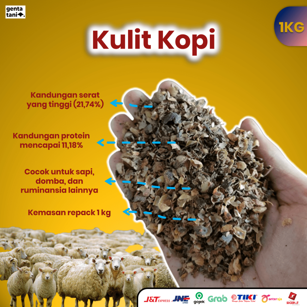 Kulit Kopi Pakan Ternak / Media Tanam 1 KG