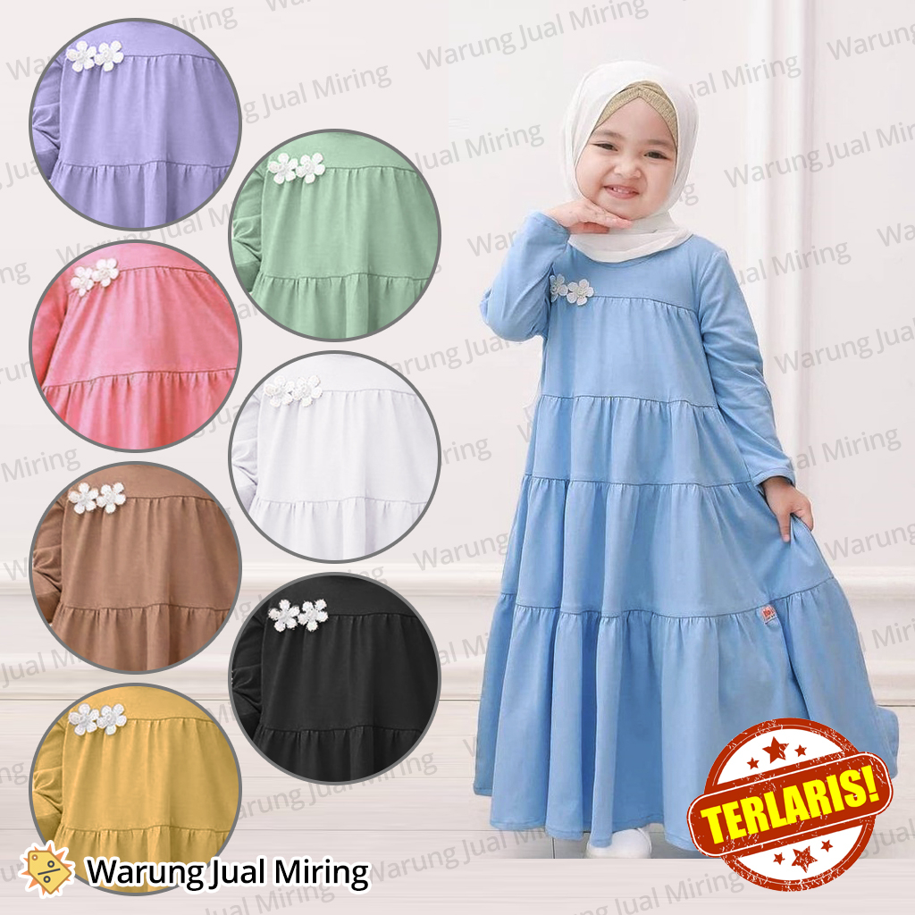 Baju Gamis Anak Perempuan &amp; Dewasa 1-16 Tahun Baju Muslim Anak Gamis Terbaru 2023 Dress Anak Remaja Tanggung Gamis Princess Manasik Murah Putih Sage Crinkle Set Hijab Jilbab Kerudung Bergo Bayi Baju Gamis Anak Cewek Usia Umur Thn 2 3 4 5 6 7 8 9 10 11 12