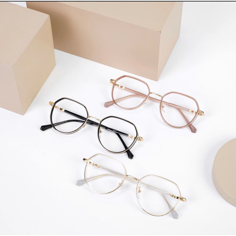 KACAMATA MINUS FRAME AMAYA LENSA ANTI RADIASI | KACAMATA PHOTOCROMIC | KACA MATA WANITA CAT EYE 9852