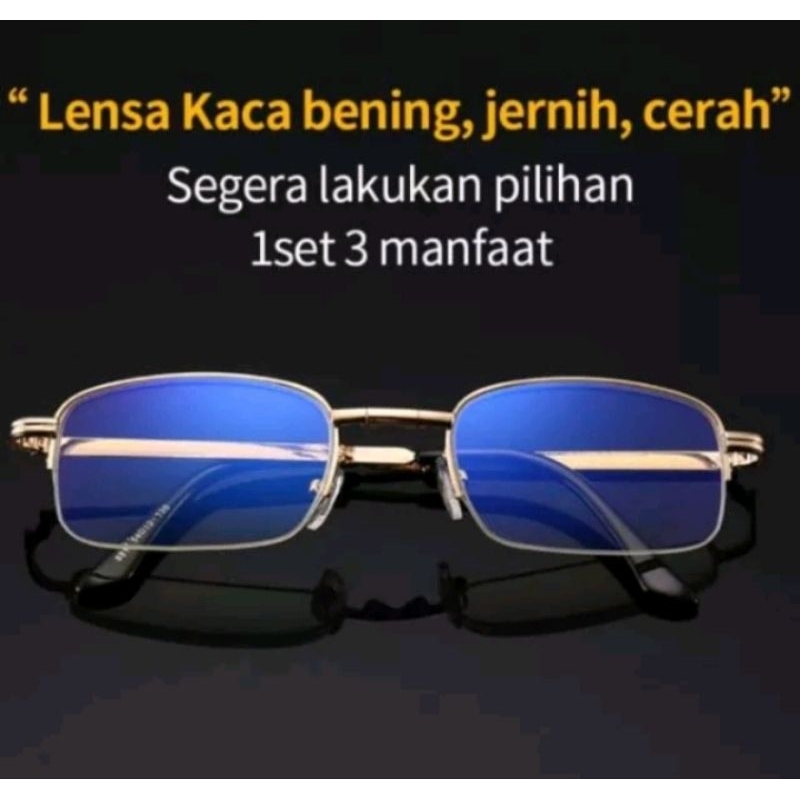 (OBRAL) KACAMATA BACA LIPAT PRIA DAN WANITA (FREE DOMPET KACAMATA)
