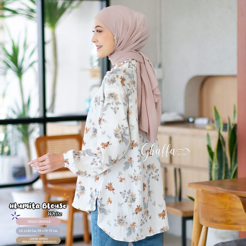 LUMITA BLOUSE BY GHAFFA THE LABEL / BLOUSE MOTIF WANITA MUSLIMAH / Atasan LD 120