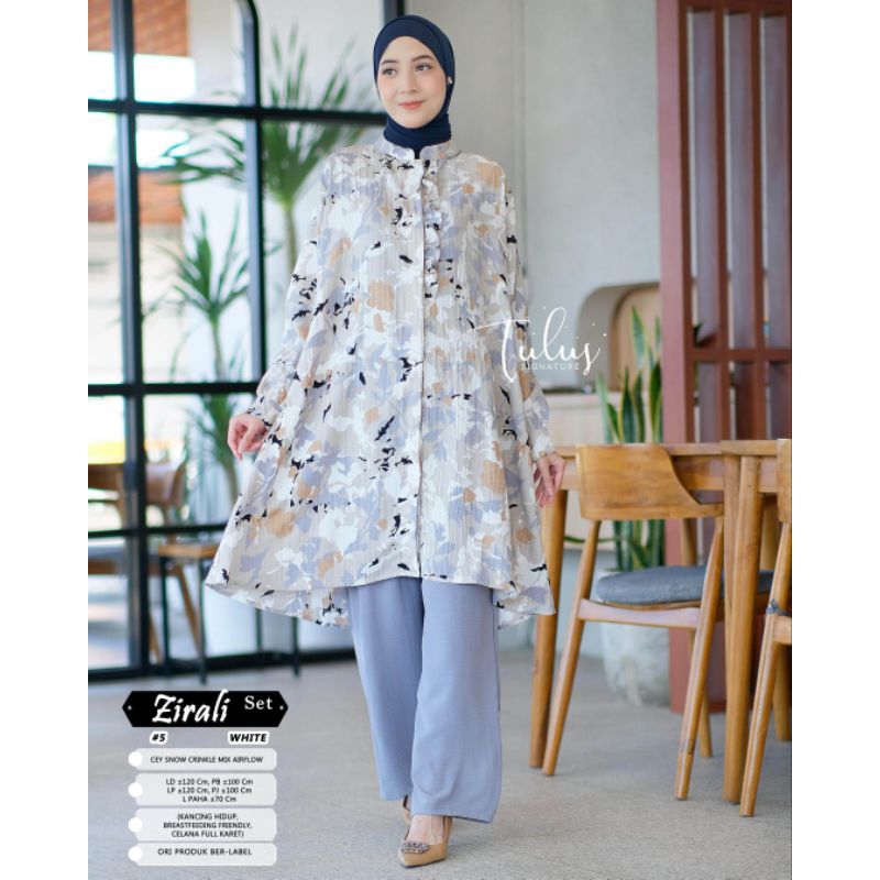 ZIRALI ONESET #5 BY TULUS SIGNATURE / ONESET WANITA MUSLIMAH / Setelan celana LD 120