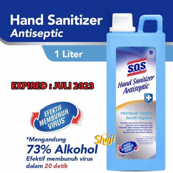 SOS HAND SANITIZER 1 LITER EXP JULI 2023