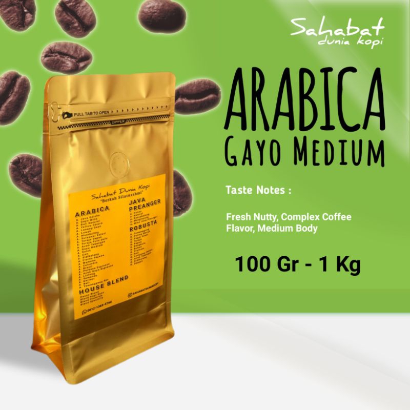 

Kopi Arabica Gayo Medium 100% Kualitas Terbaik