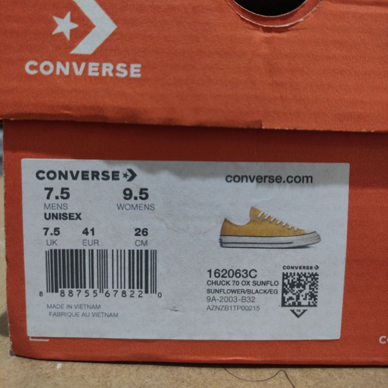 CONVERSE CHUCK 70S OX LOW SUN FLOWER ORIGINAL RESMI PT.MAP