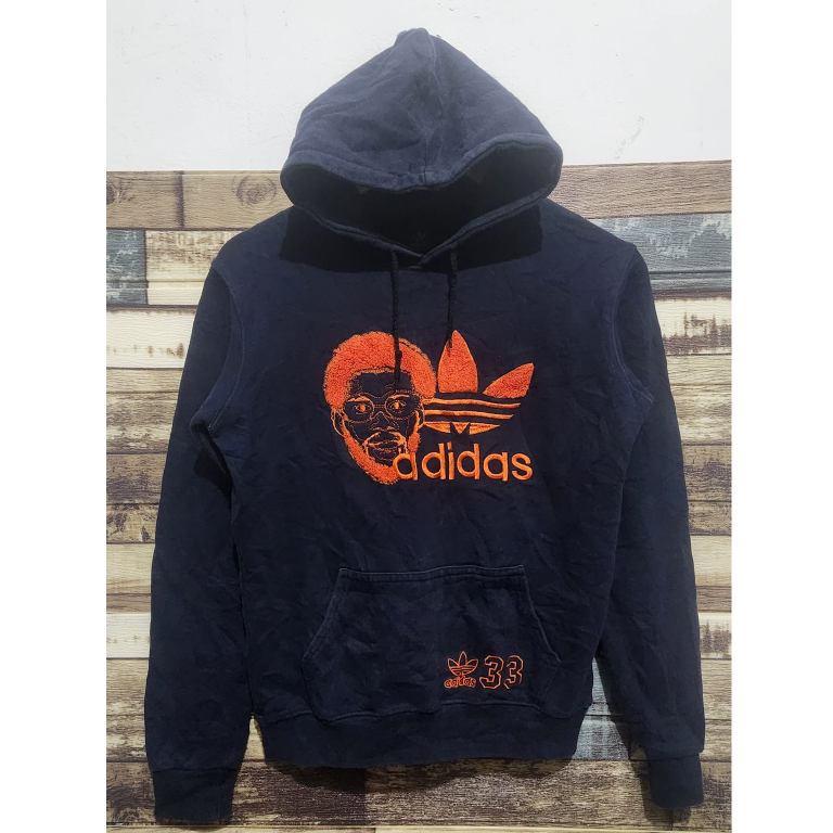 Adidas 3 foil Stripes Vintage 33 Hoodie Navy Original  (Size S )