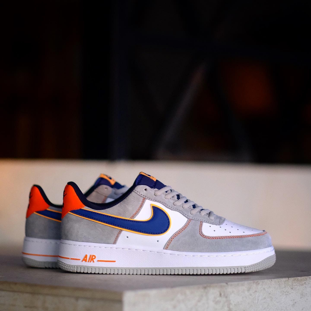 NEW IN!!! NIKE AIR FORCE 1 LOW WHITE GREY NAVY ORANGE