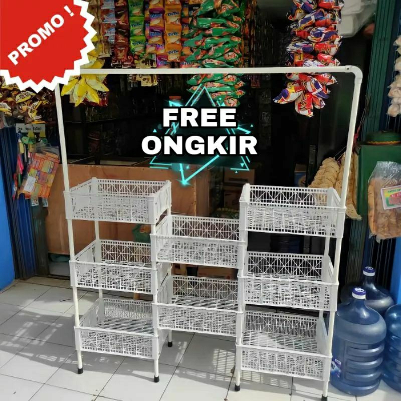 RAK WARUNG Dagangan RAK KOPI RAK CHIKI RAK SEMBAKO WARUNG RAK DAPUR RAK MULTIFUNGSI