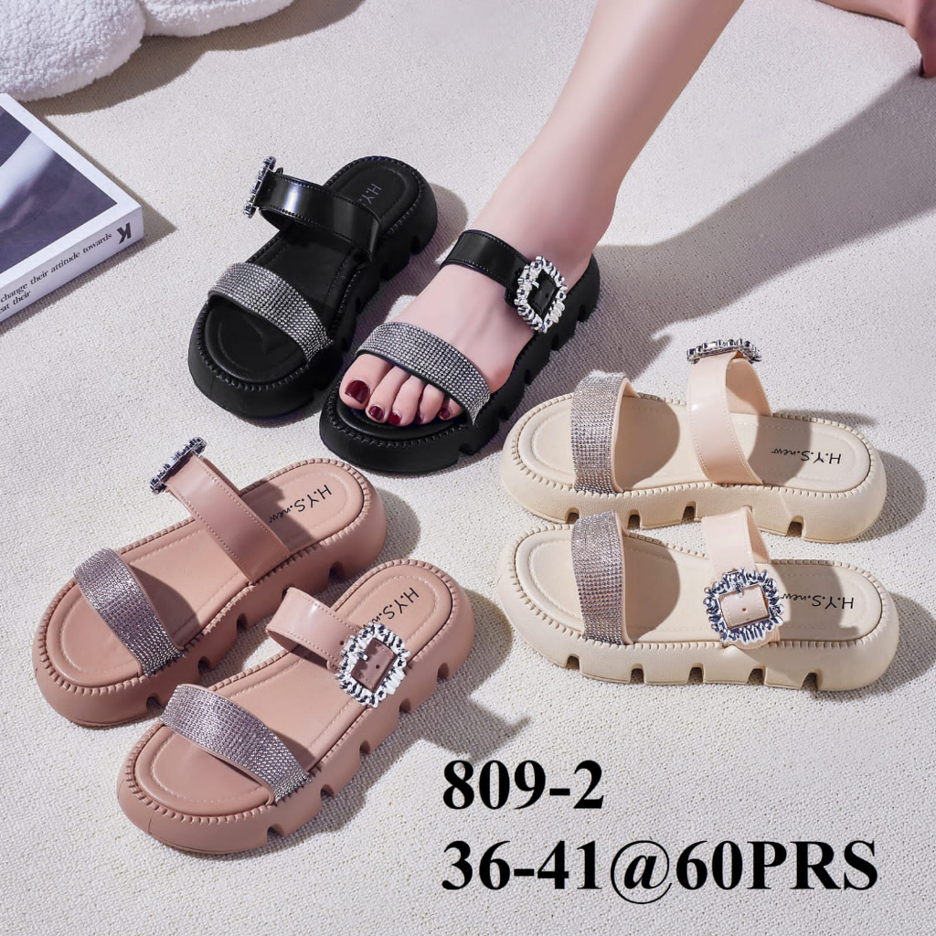 Sandal Wedges Wanita Selop Jelly Import Terbaru