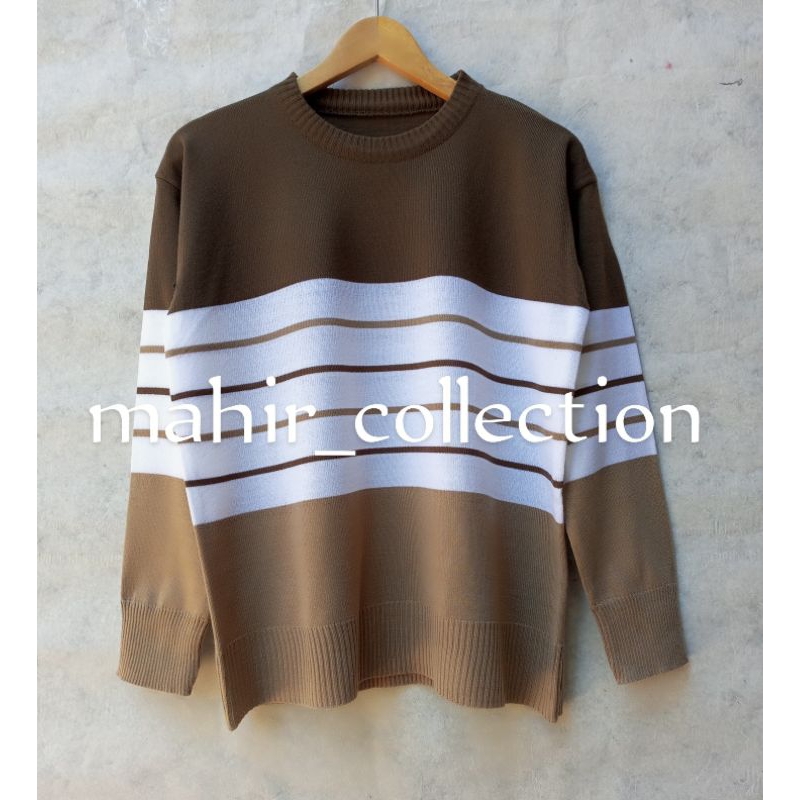 Tricolor/Sweater rajut wanita/atasan rajut wanita/atasan blus  sweater