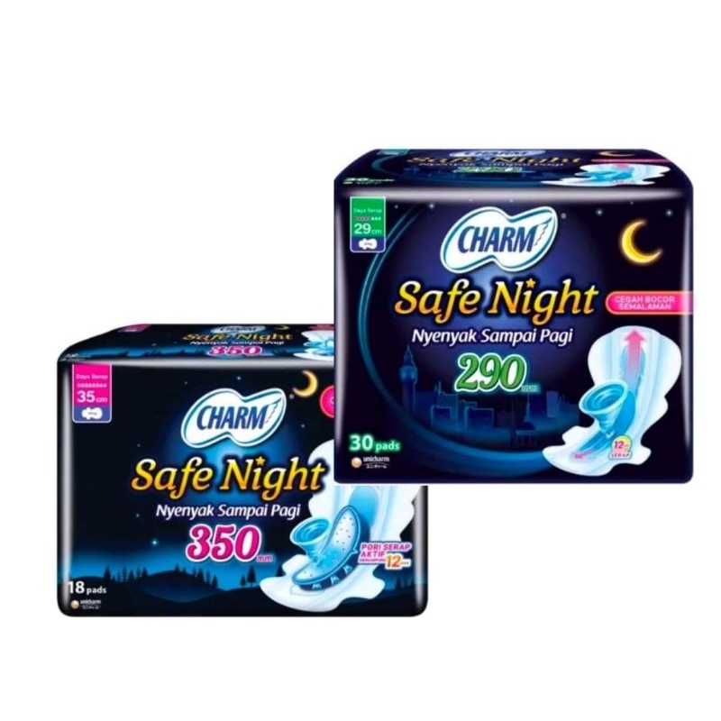 Charm Pembalut Safe Night 29cm 30pads