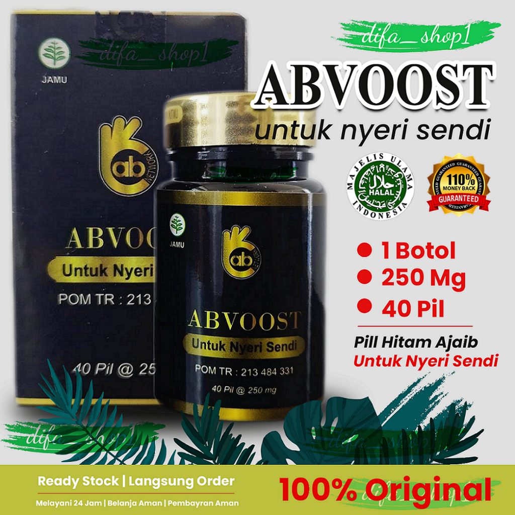 Abvoost Obat Kesehatan Pil Hitam Botol 100% Original