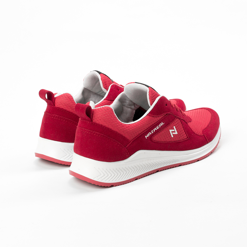 LOTUS RED SNEAKER - KING017 - Sepatu Sneakers Pria Original - Sepatu Pria Sneakers - Sepatu Pria Keren - Sepatu Pria Casual - Sneaker Cowok