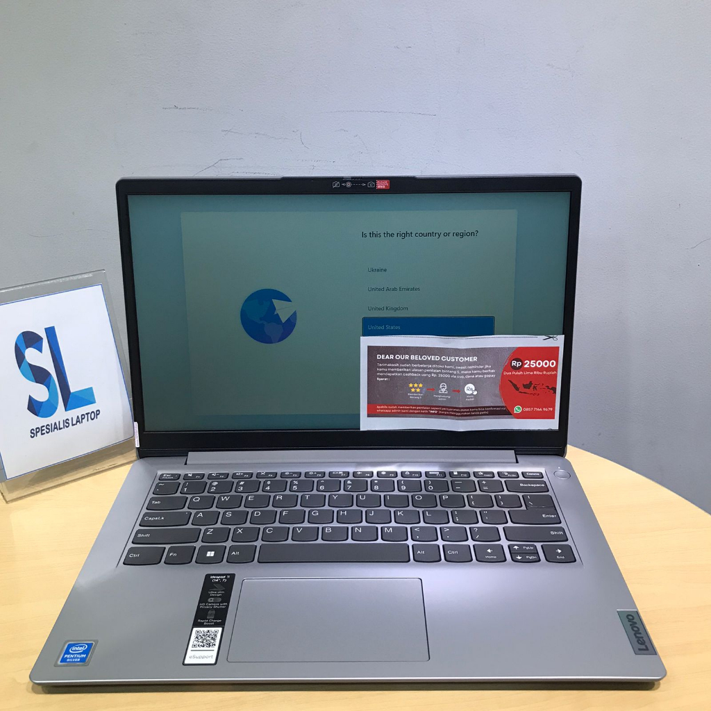 LAPTOP MURAH BARU LENOVO IDEAPAD SLIM 3i 15 N5030 RAM 4GB 512GB SSD FHD WIN11HOME GREY