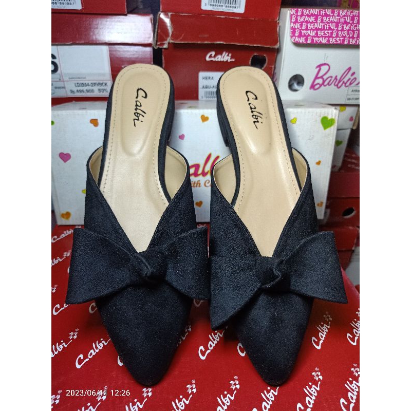 calbi sandal bustong mules wanita KAREN