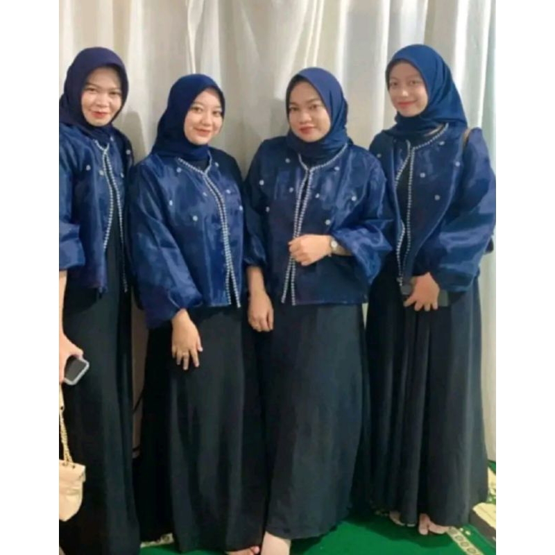 Outer organza premium grade A. Outer kondangan Outer mewah Outer simpel Outer crop wanita atasan wanita