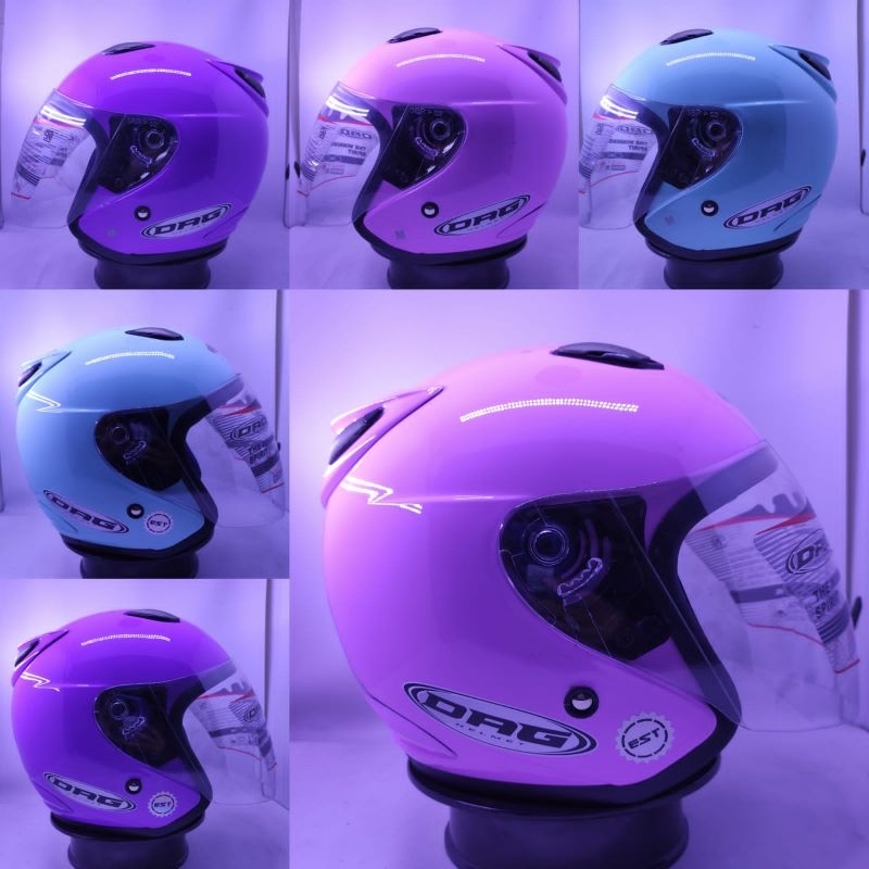 HELM DAG MODEL INK CENTRO DUSTY PURPLE & ALL COLOUR