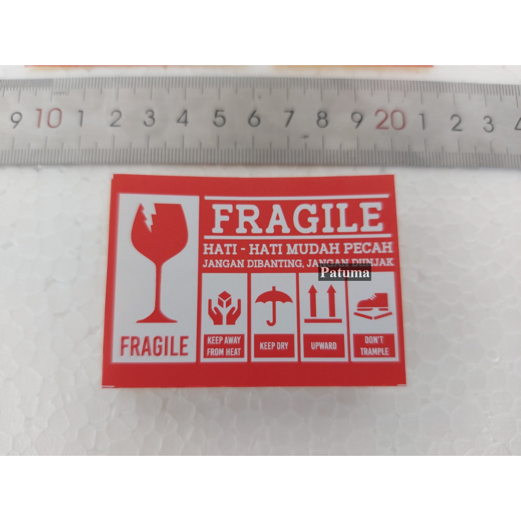 

Stiker Fragile Jangan dibanting Mudah Pecah 5x7