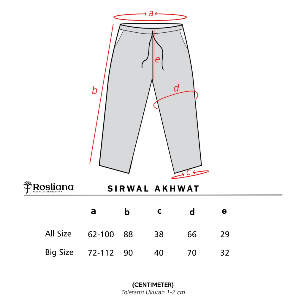 Sirwal Akhwat Rosliana Celana Sirwat untuk Akhwat