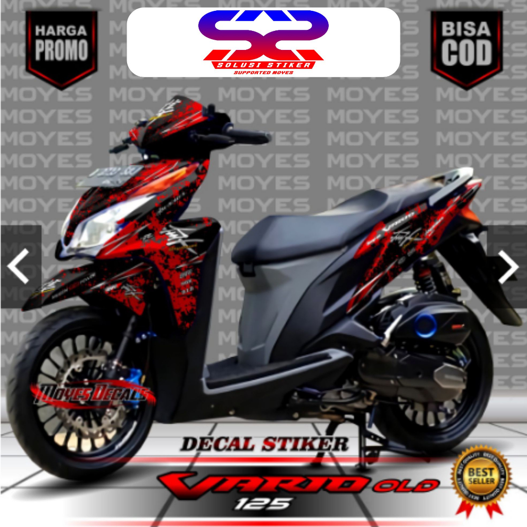Stiker Decal Honda Vario Old 125 Desaind Hayabusa Merah FullBody Decal Vario Terbaru FullBody