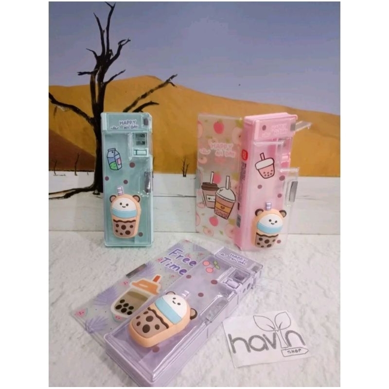 

Kotak Pensil Timbul 3 Dimensi Squishy Transparan / Pensil Case