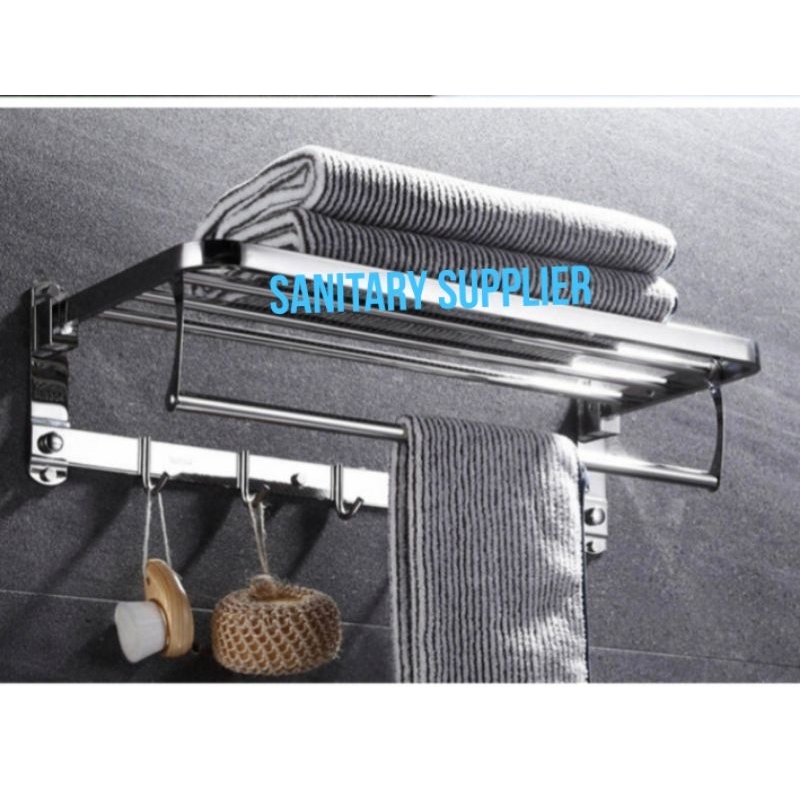 RAK HANDUK STAINLESS/RAK HANDUK 5 BAR/RAK HANDUK KAMAR MANDI BLACK GOLD STAINLESS/RAK HANDUK MODERN