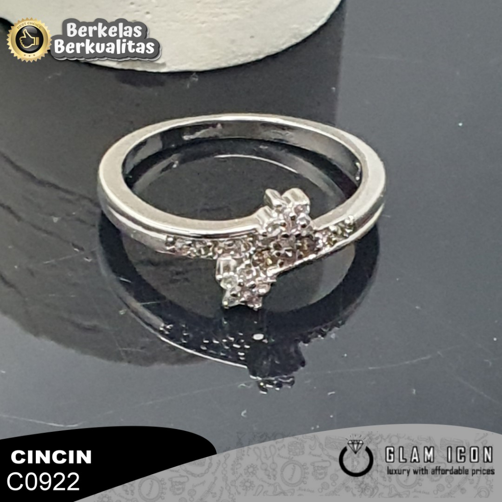 Cincin wanita mata simple tabur C0922 CCS