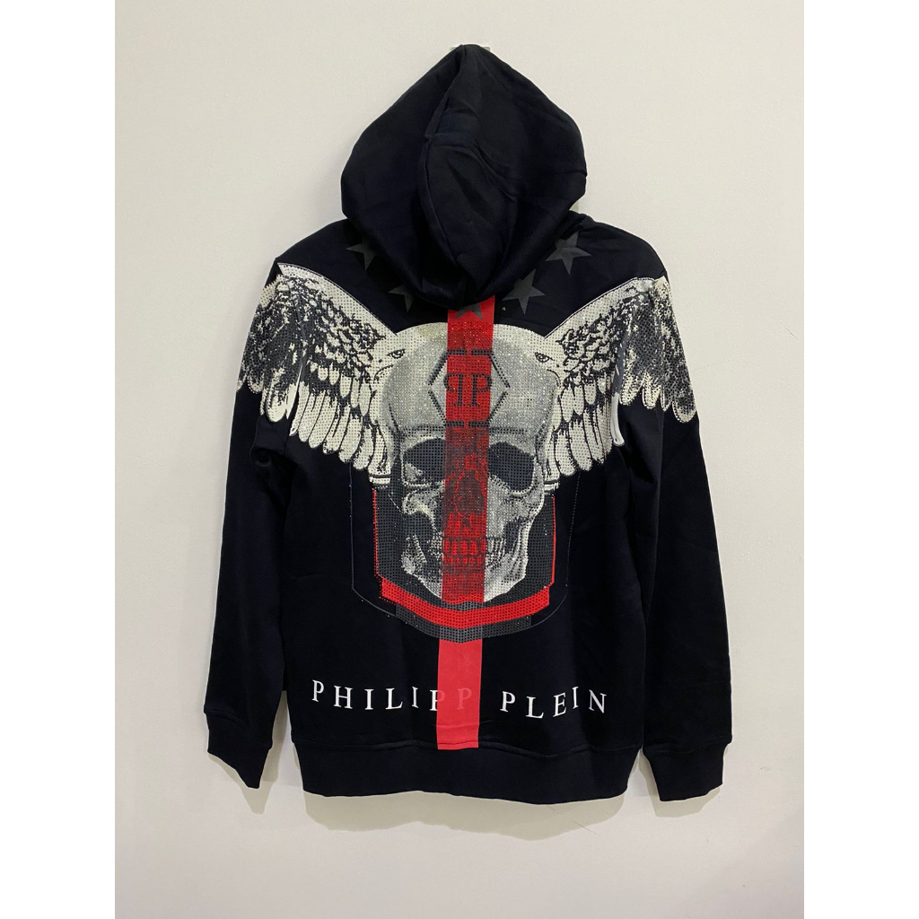 Jacket Hoodie Philipp Plein Ziper Black