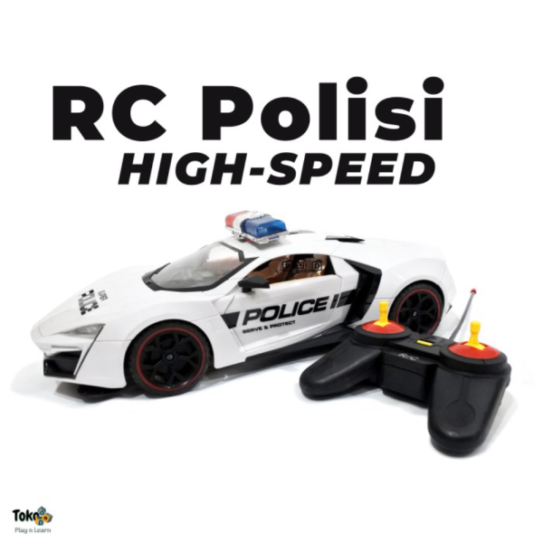 

Dijual Mainan Anak Mobil Remote Control RC Polisi High Speed Police Car Diskon