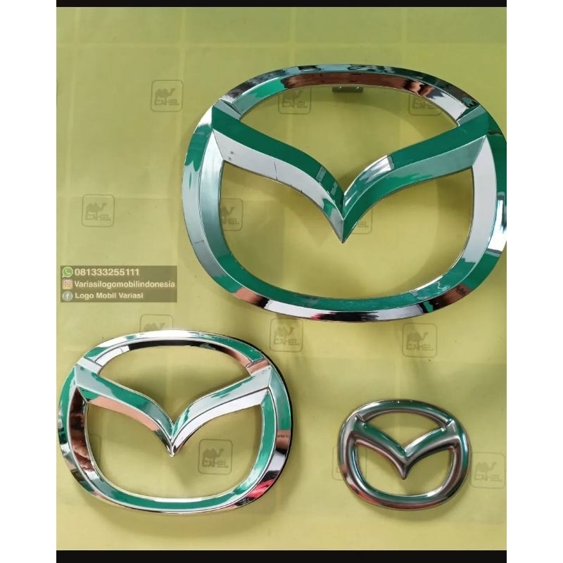 Emblem logo Mazda size original 14x11cm 10.5x8.3cm stir 6x4.7cm untuk mazda 2 3 6 biante cx5 cx4 cx7