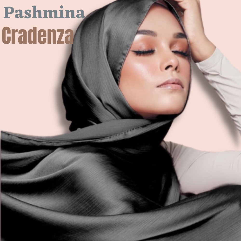 Hijab Pashmina Cradenza Silk Premium Jilbab Syal Panjang Crincle Polos