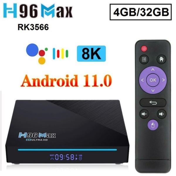 Promo H96 MAX RK3566 - Android OS Smart TV Box 8K UHD - RAM 4GB ROM 32GB Diskon