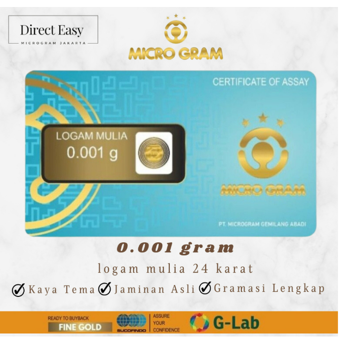 HADIAH BELANJA EMAS MINI MICROGRAM 0.001 Gram LOGAM MULIA 24KARAT DIJAMIN ASLI ORIGINAL