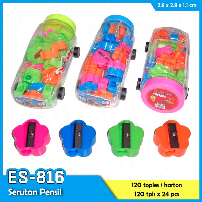 

Rautan pensil toples bentuk mobil kode 816 isi 24 pc